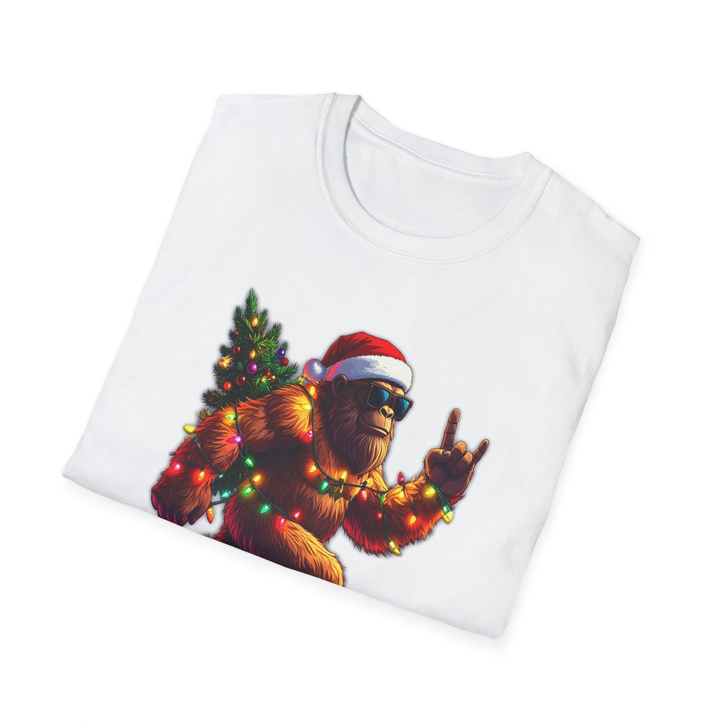 Sasquatch Christmas T-Shirt – “Sasquatchin’ Through the Snow” Holiday Tee
