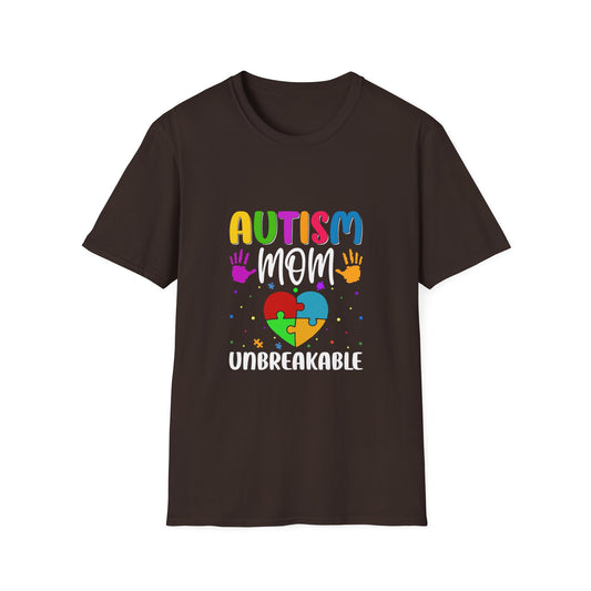 Unisex Autism Mom T-Shirt, Support Autism Awareness, Gift for Moms, Unbreakable Love, Inspirational Tee