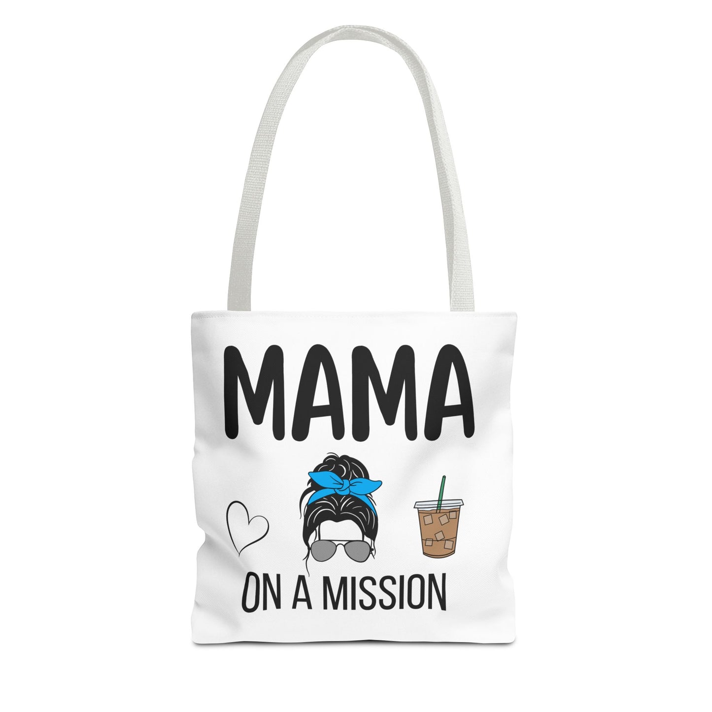 Mama On A Mission Tote Bag – Cute Coffee Mom Graphic Tote