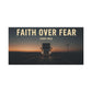 Faith Over Fear Truck Canvas Wall Art — Inspirational Trucker Decor
