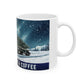 Winter Truck Ceramic Mug - Snow, Chrome & Coffee