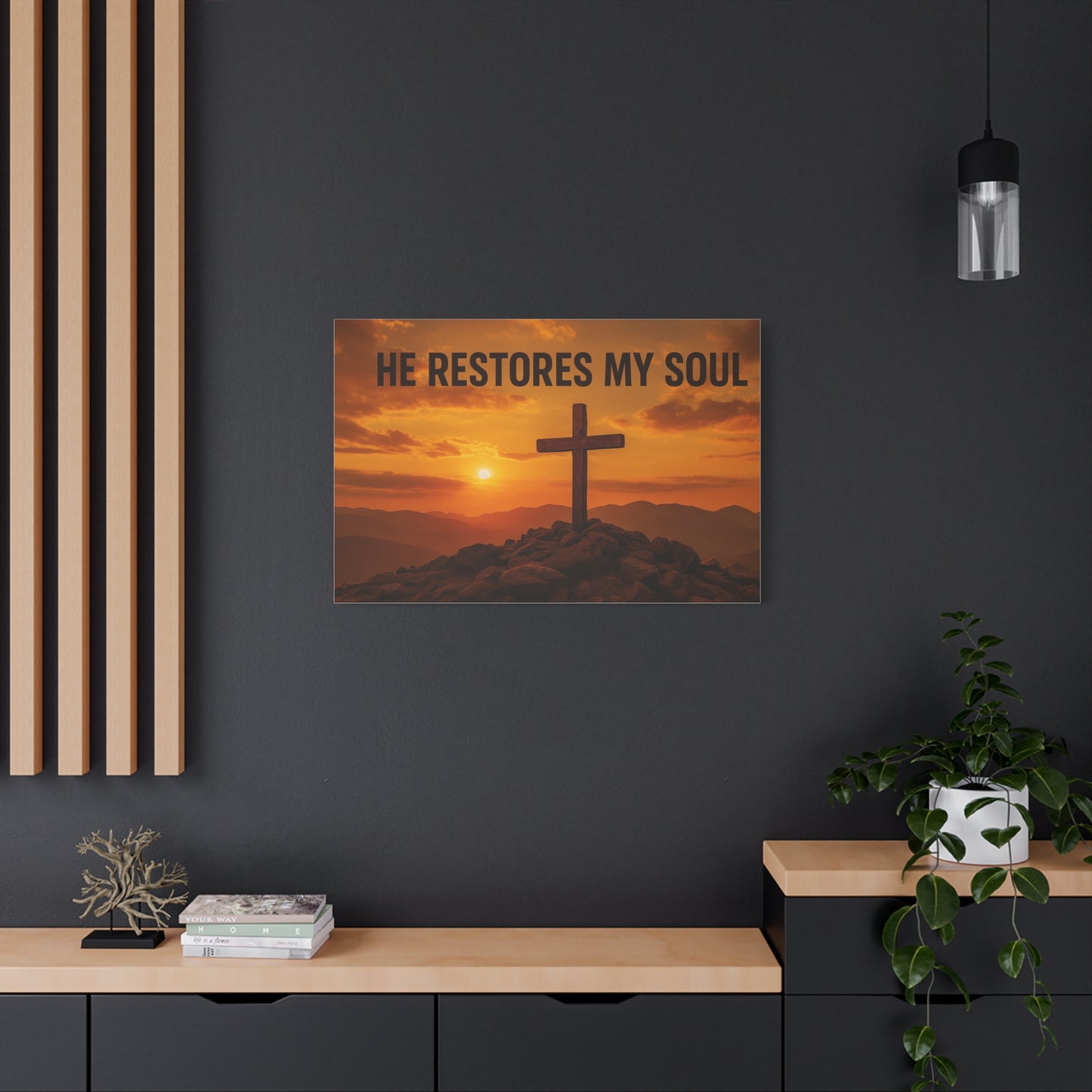 He Restores My Soul Canvas Wall Art