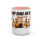 Accent Coffee Mug — “The Coop Runs on Caffeine” Funny Chicken Farm Coffee Mug