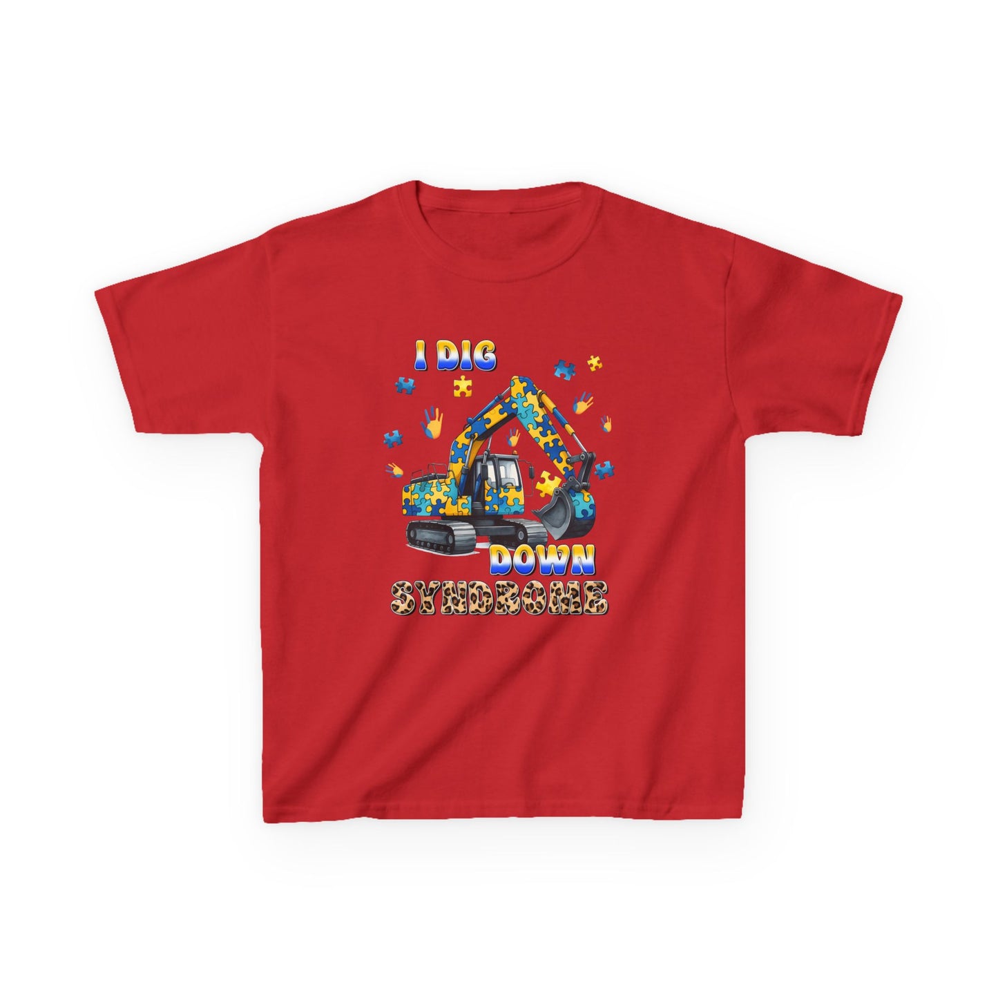 Kids Heavy Cotton™ Tee with Fun Construction Design, Children’s T-shirt, Playful Gift for Birthday, Casual Wear, Art Gift, Summer Outfit