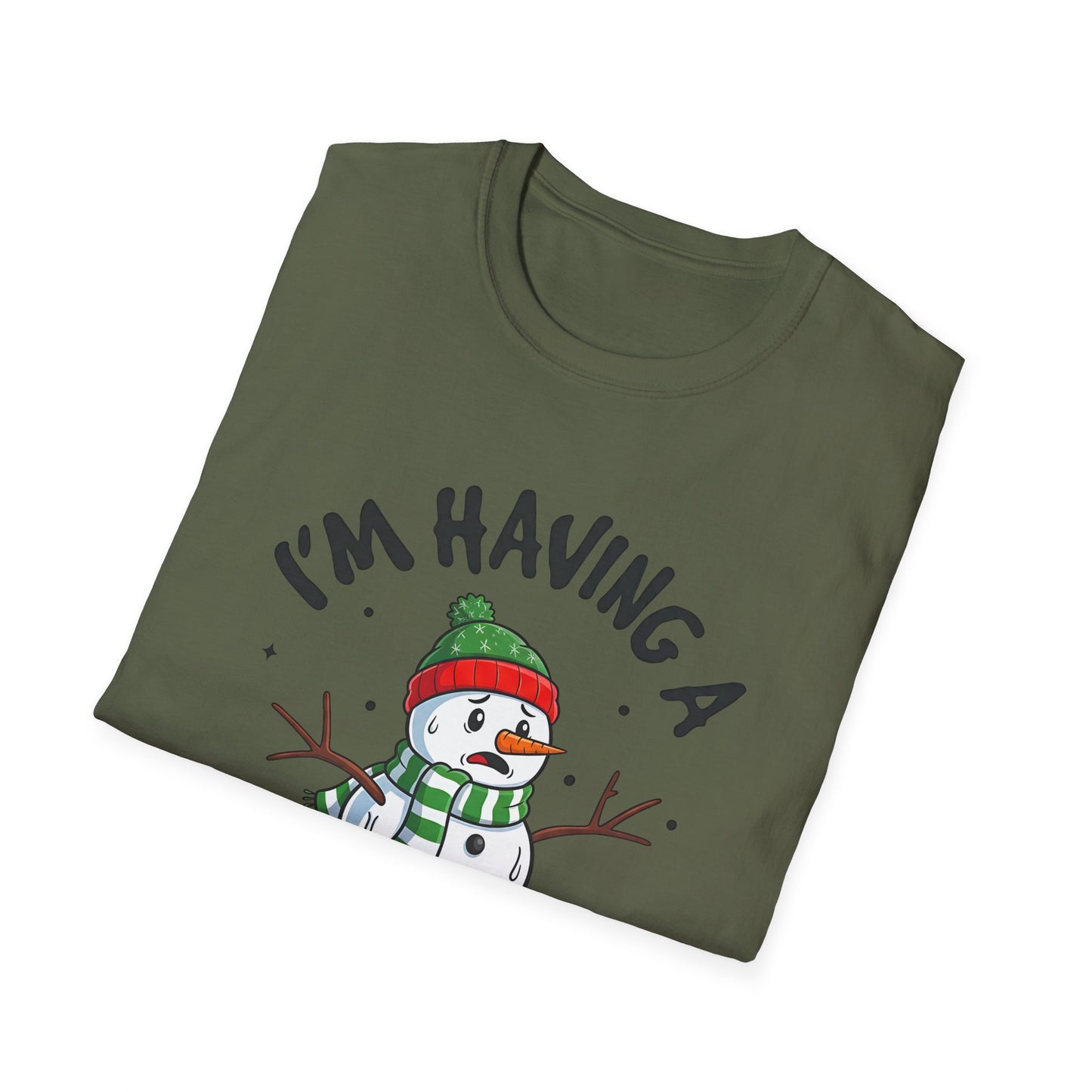 Funny Holiday Snowman T-Shirt - "I'm Having a Meltdown"