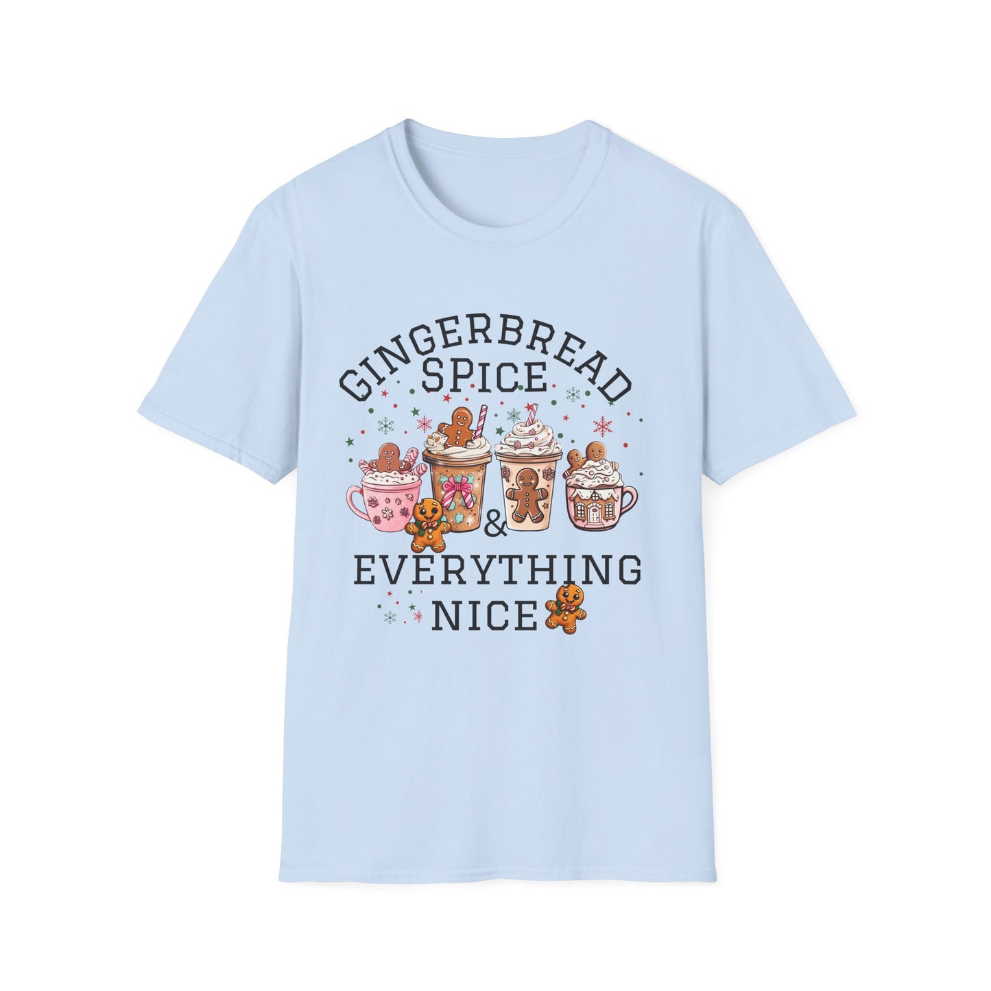 Gingerbread Spice T-Shirt, Unisex Holiday Tee, Christmas Gift, Cozy Attire, Winter Celebration, Festive Apparel