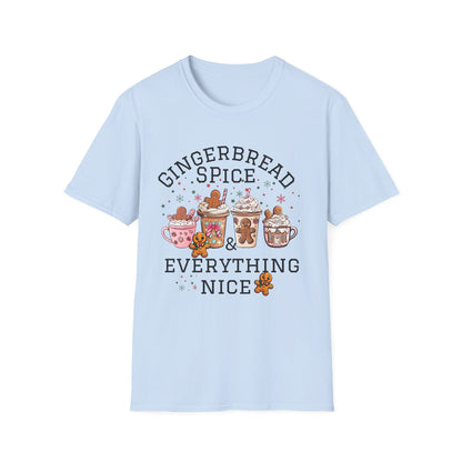 Gingerbread Spice T-Shirt, Unisex Holiday Tee, Christmas Gift, Cozy Attire, Winter Celebration, Festive Apparel
