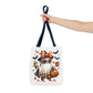 Whimsical Halloween Tote Bag, Spooky Ghost, Trick or Treat, Fall Accessories, Halloween Party Favor, Cute Autumn Decor