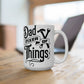 Dad Fixes Things Ceramic Mug — 'Dad Fixes Things' Tool Graphic Coffee Cup