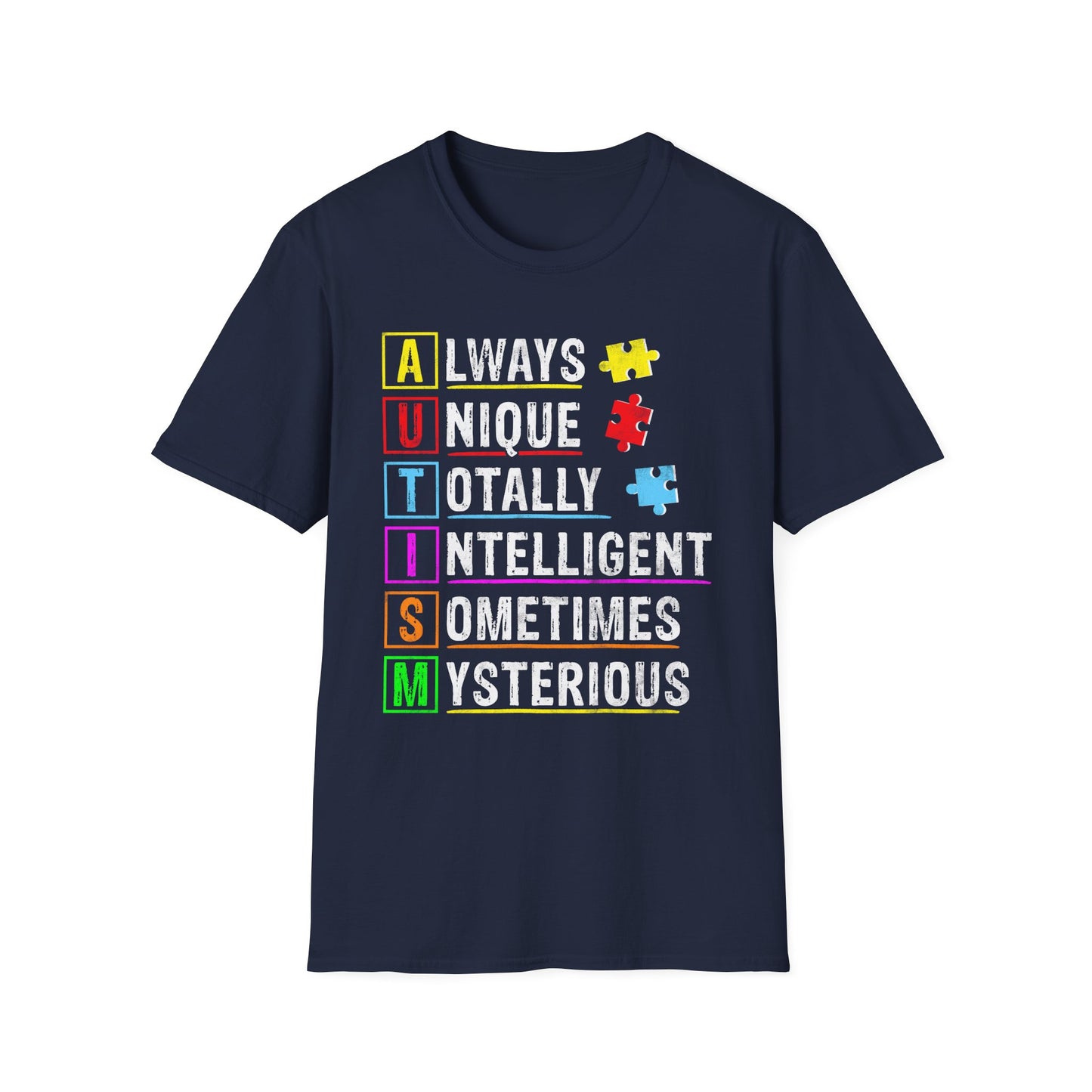 Unisex Autism Awareness T-Shirt, Softstyle Tee, Unique Gift for Awareness Events, Casual Wear, Comfortable Daily Shirt