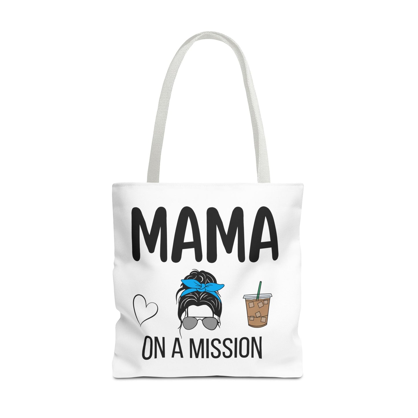 Mama On A Mission Tote Bag – Cute Coffee Mom Graphic Tote
