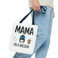 Mama On A Mission Tote Bag – Cute Coffee Mom Graphic Tote
