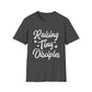 Raising Tiny Disciples Unisex Softstyle T-Shirt, Comfortable T-Shirt, Family Reunion Gift, Casual Wear, Faith-Based Apparel, Cute Kids Theme