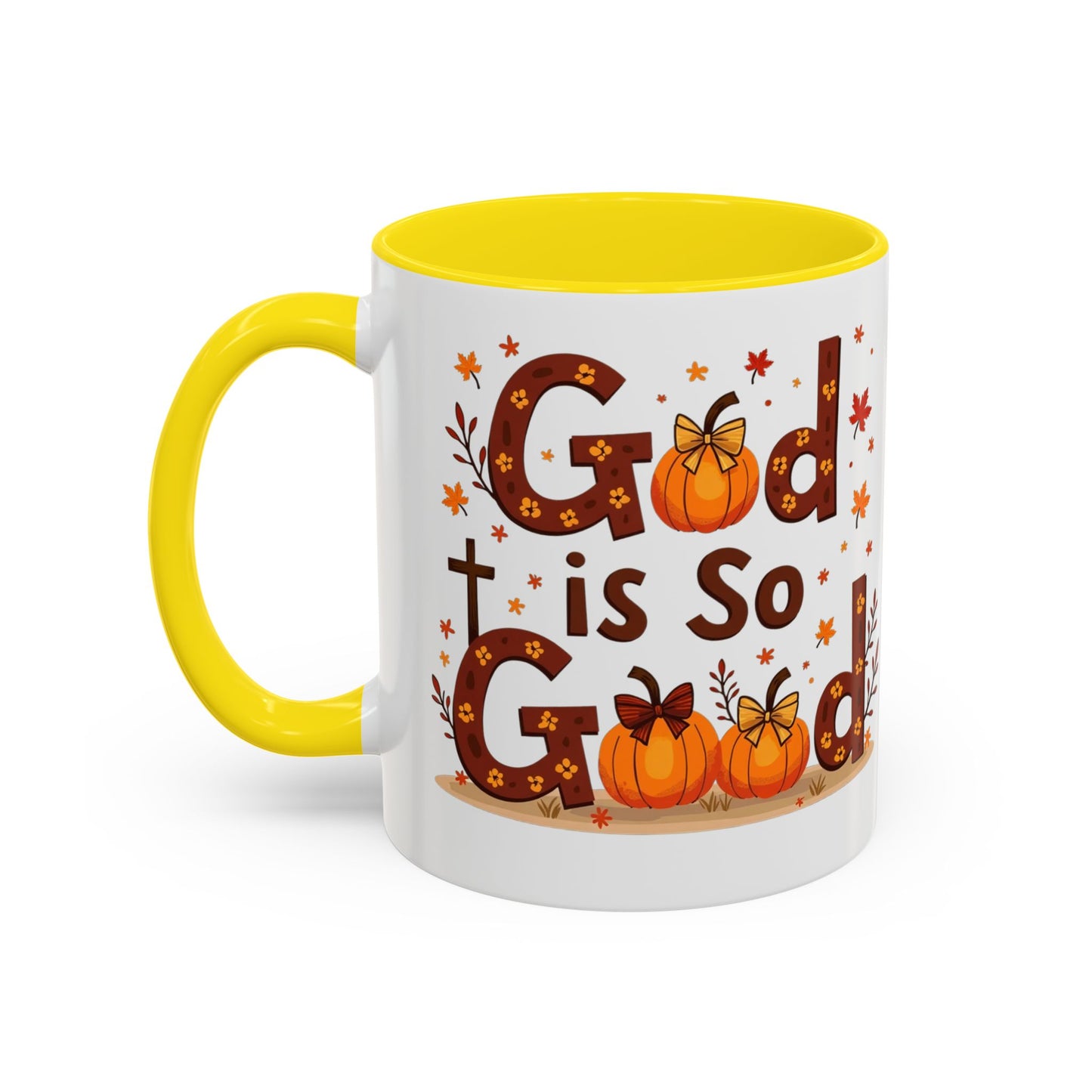 God Is So Good Fall Coffee Mug — Thanksgiving Pumpkin Accent Mug (11/15oz)