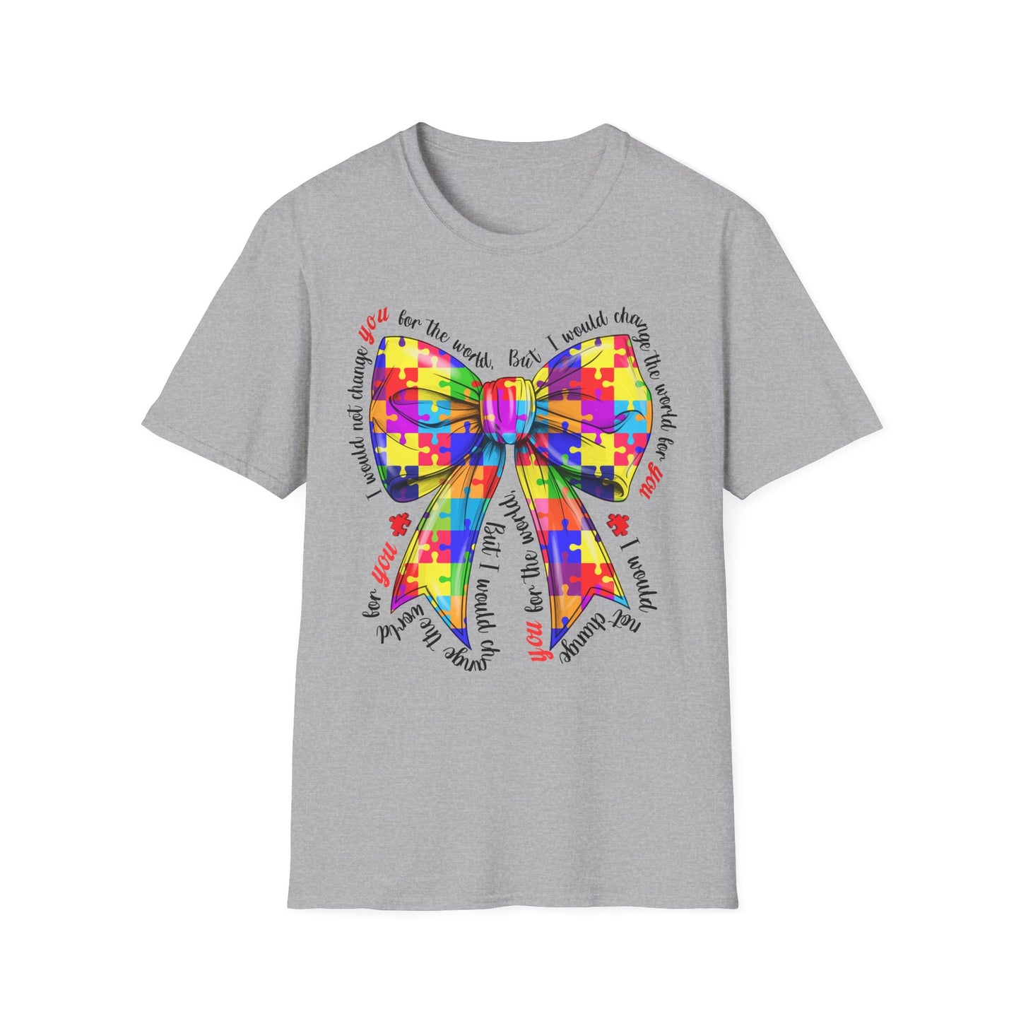 Colorful Bow Graphic Tee for All Celebrations, Unisex Graphic T-Shirt, Gift for Friends, Birthday Tee, Fun Party Shirt