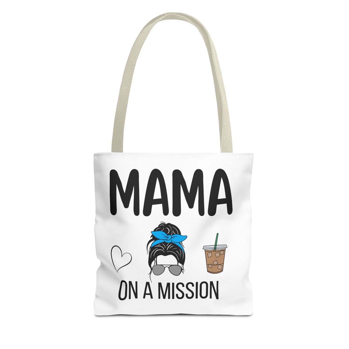 Mama On A Mission Tote Bag – Cute Coffee Mom Graphic Tote