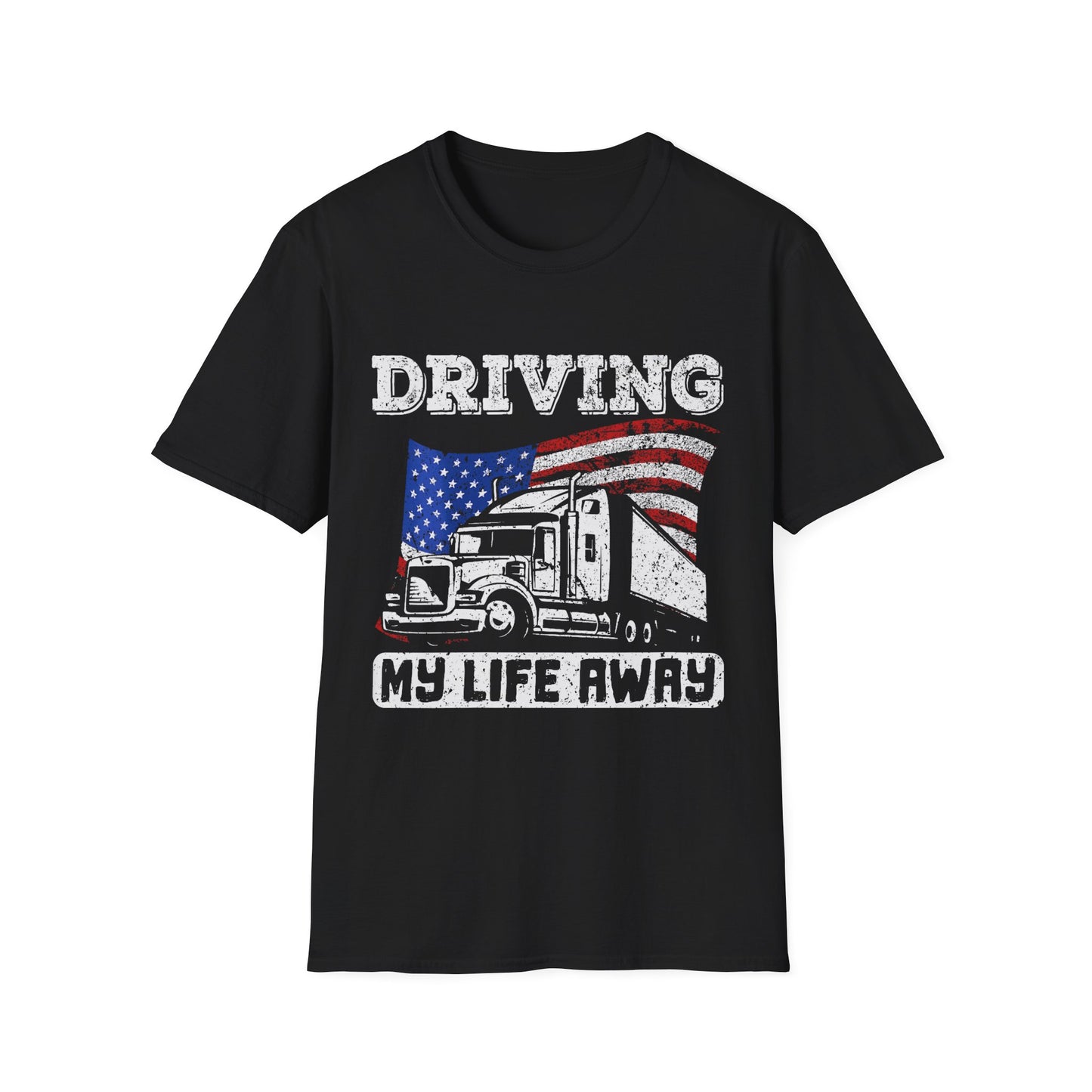 Trucker Life T-Shirt, Driving My Life Away Tee, Gift for Truck Drivers, Unisex Softstyle Shirt, Road Trip Apparel, Driving Enthusiast [...]