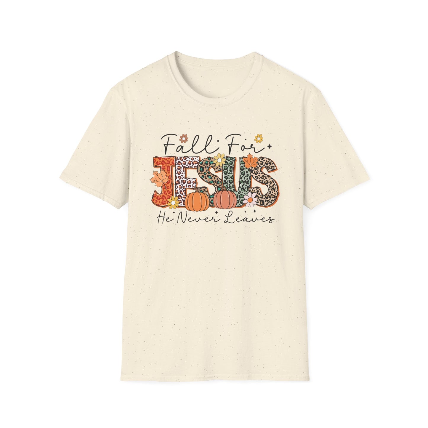Fall-Themed Jesus T-Shirt, Cozy Autumn Tee for Christians, Faith-Based Gift, Unisex Harvest Shirt, Thanksgiving Apparel