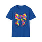 Colorful Bow Graphic Tee for All Celebrations, Unisex Graphic T-Shirt, Gift for Friends, Birthday Tee, Fun Party Shirt