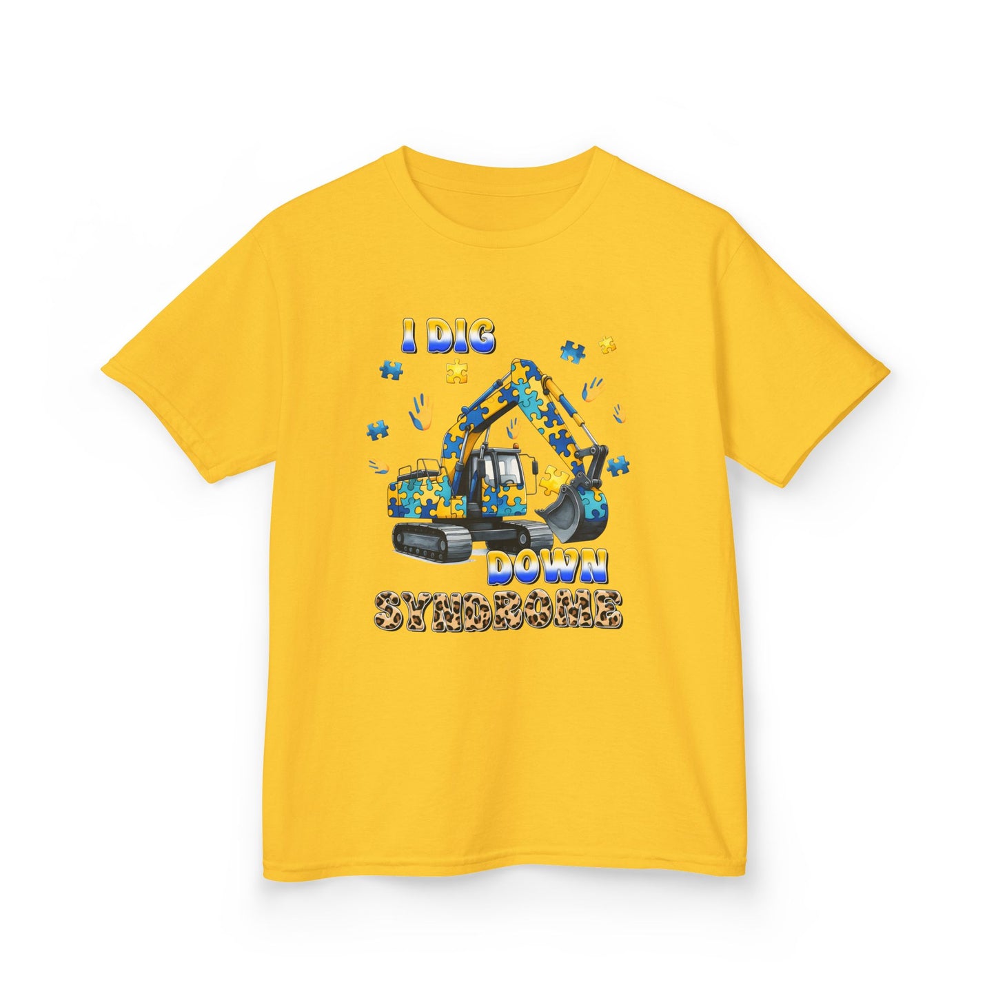Kids Heavy Cotton™ Tee with Fun Construction Design, Children’s T-shirt, Playful Gift for Birthday, Casual Wear, Art Gift, Summer Outfit