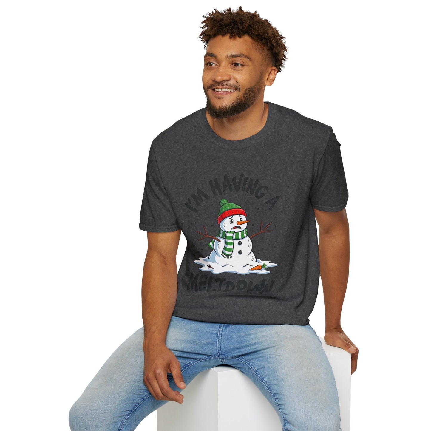 Funny Holiday Snowman T-Shirt - "I'm Having a Meltdown"