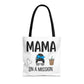 Mama On A Mission Tote Bag – Cute Coffee Mom Graphic Tote