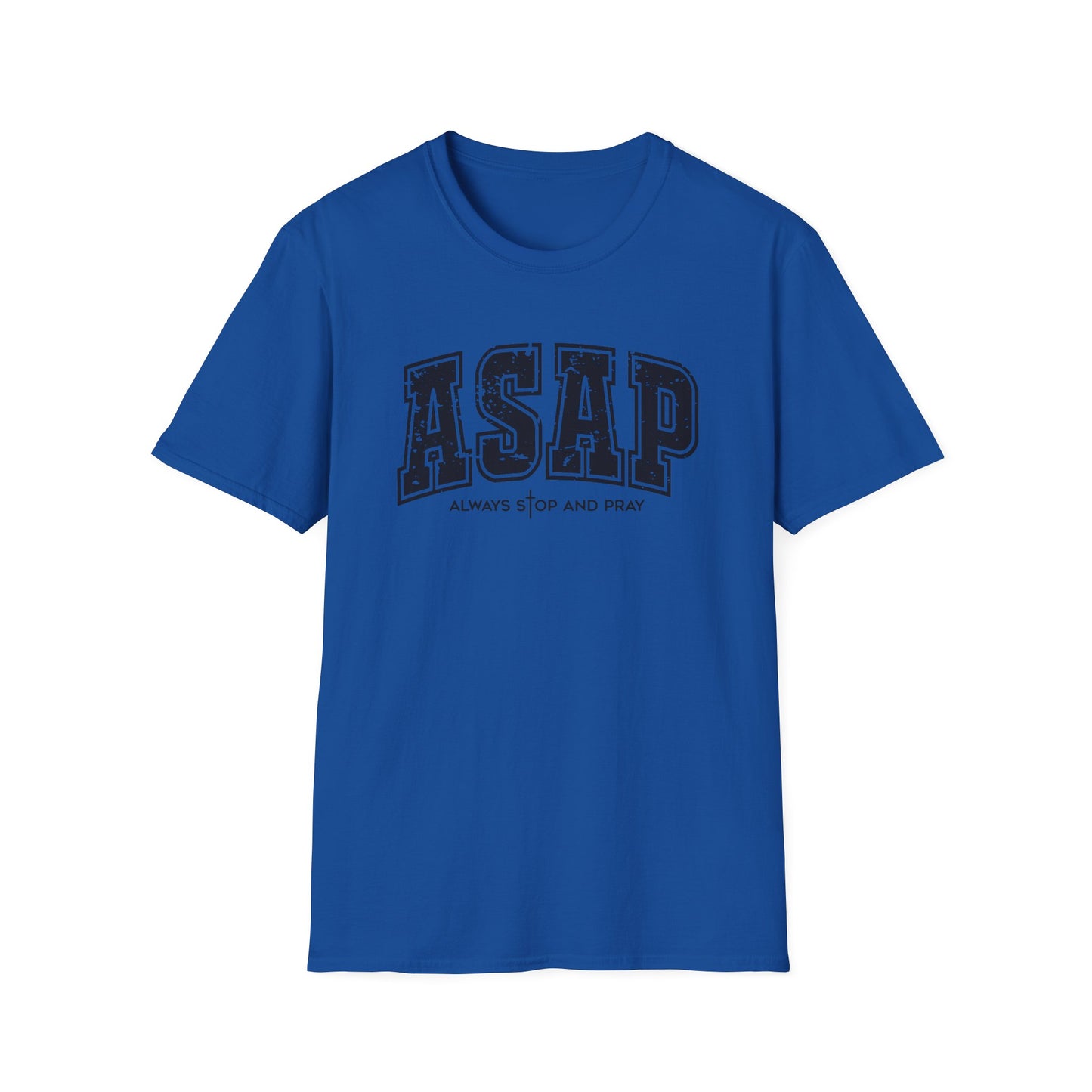 ASAP 'Always Stop And Pray' Graphic T-Shirt — Vintage Collegiate Lettering