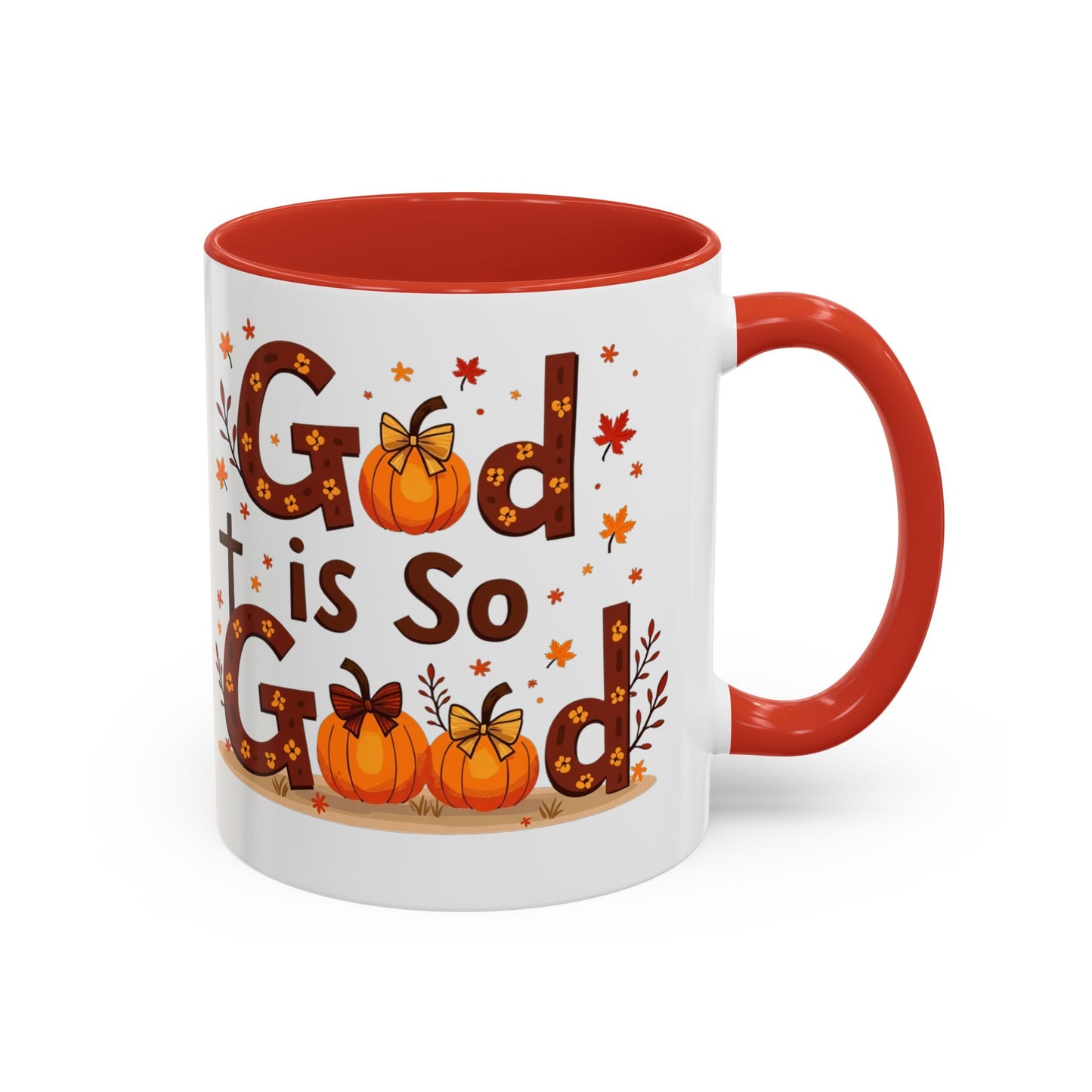 God Is So Good Fall Coffee Mug — Thanksgiving Pumpkin Accent Mug (11/15oz)