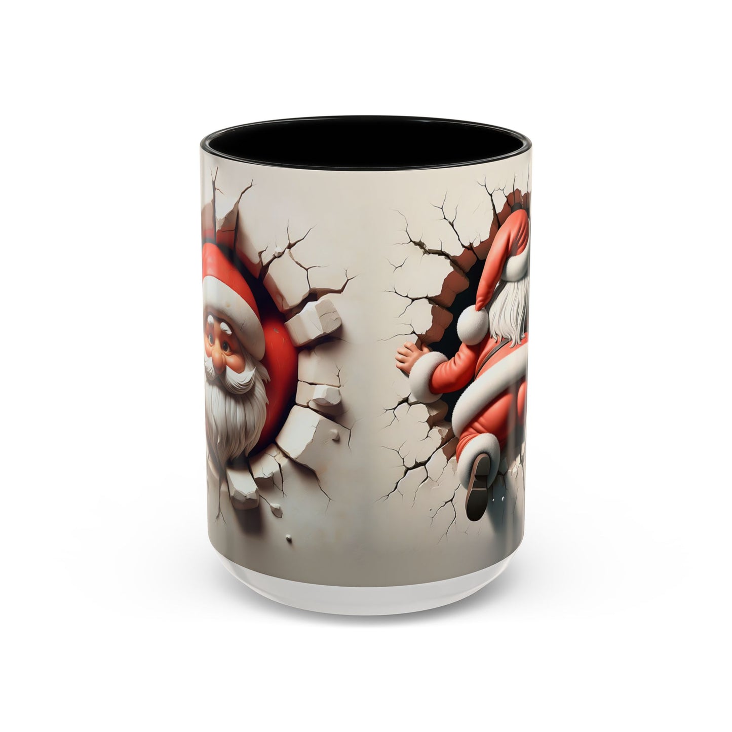 Santa Holiday Accent Coffee Mug - Fun Festive Design