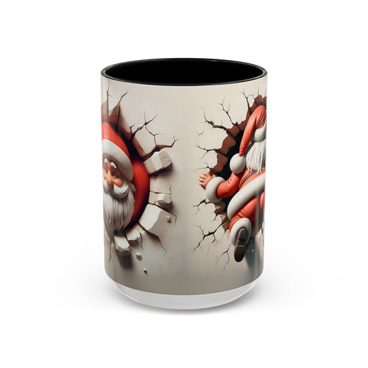 Santa Holiday Accent Coffee Mug - Fun Festive Design