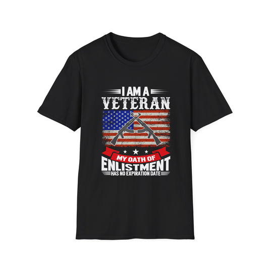 Patriotic Oath T-Shirt, Unisex Fashion Tee, July 4th Gift, Veteran Support Shirt, Casual Everyday Wear