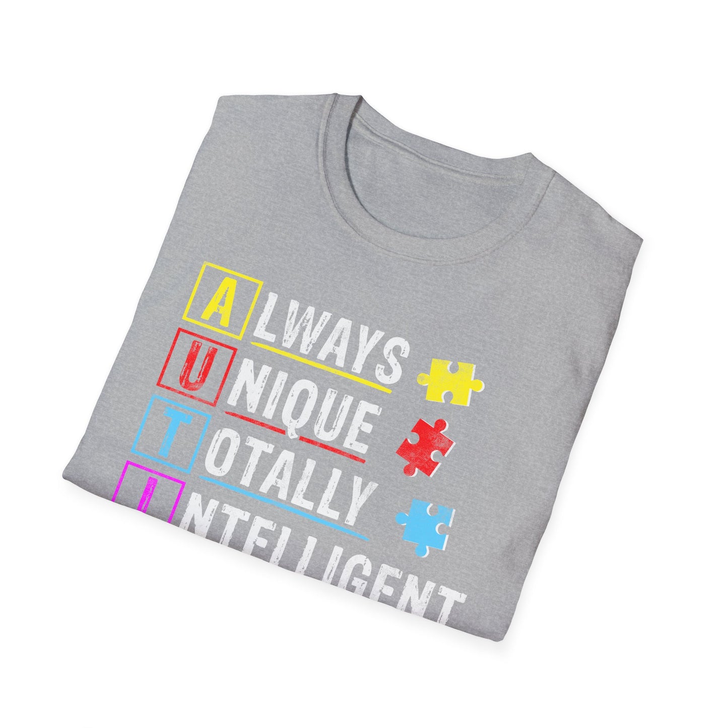 Unisex Autism Awareness T-Shirt, Softstyle Tee, Unique Gift for Awareness Events, Casual Wear, Comfortable Daily Shirt