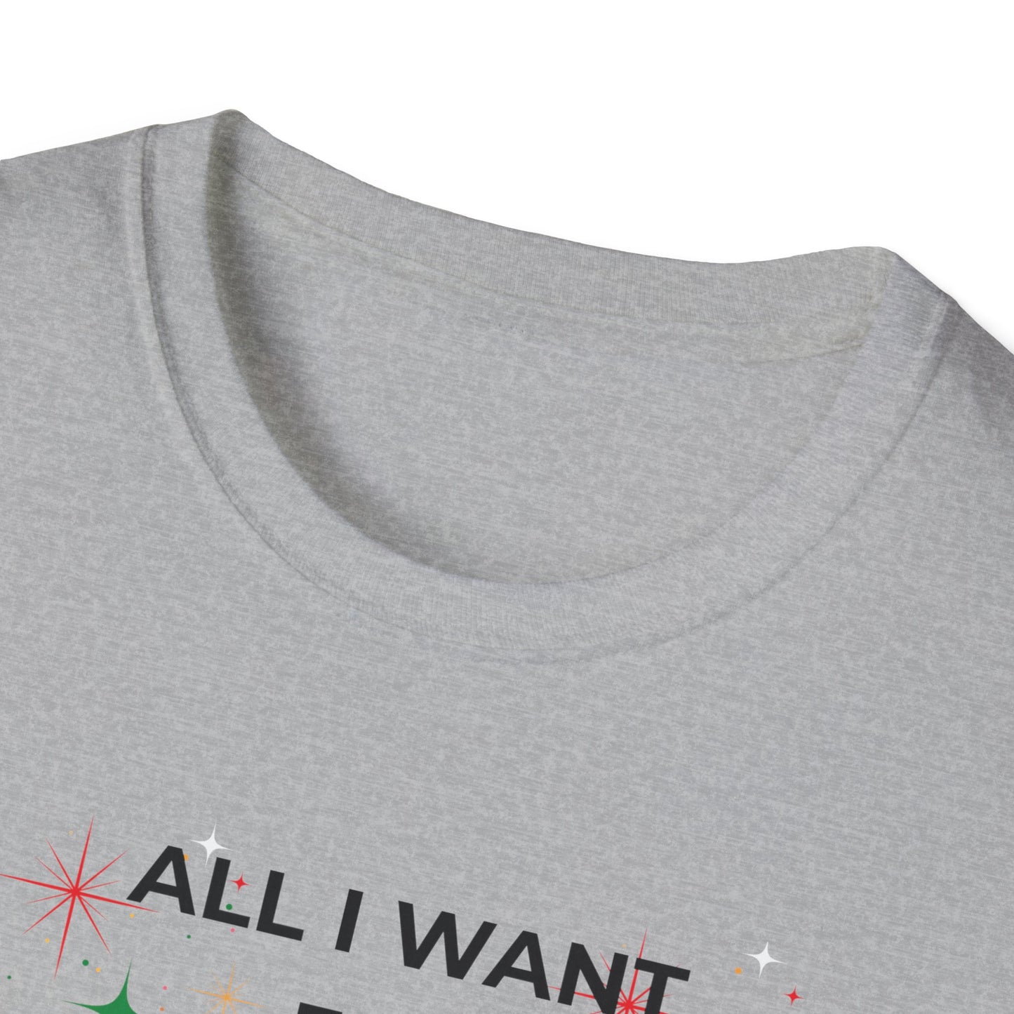 Christmas T-Shirt — "All I Want for Christmas is a Silent Night" Holiday Tee