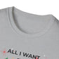 Christmas T-Shirt — "All I Want for Christmas is a Silent Night" Holiday Tee