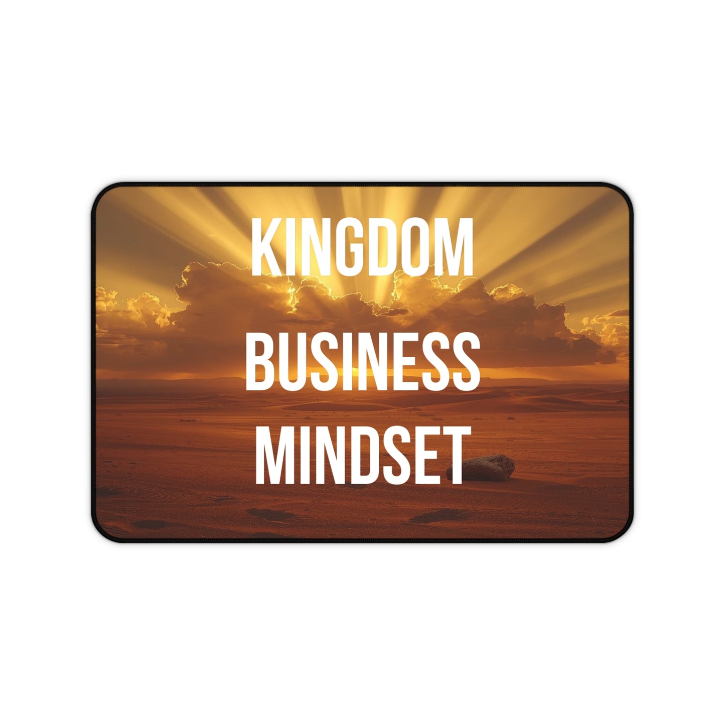 Kingdom Business Mindset Desk Mat — Inspirational Office Mousepad