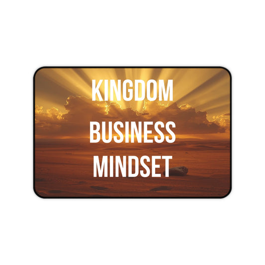 Kingdom Business Mindset Desk Mat — Inspirational Office Mousepad