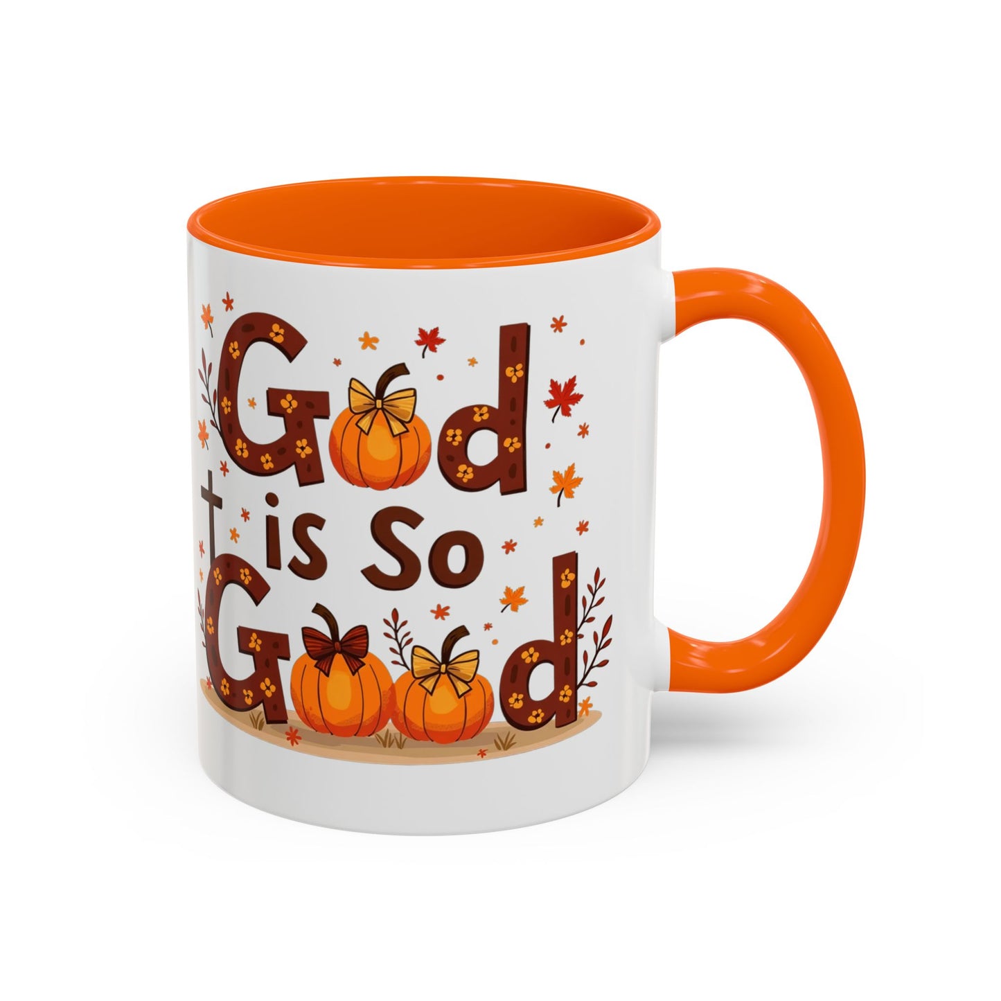God Is So Good Fall Coffee Mug — Thanksgiving Pumpkin Accent Mug (11/15oz)