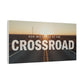 Crossroad Inspirational Canvas Print — “God Meets You at the Crossroad” Sunset Wall Art