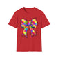 Colorful Bow Graphic Tee for All Celebrations, Unisex Graphic T-Shirt, Gift for Friends, Birthday Tee, Fun Party Shirt