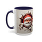 Santa Holiday Accent Coffee Mug - Fun Festive Design