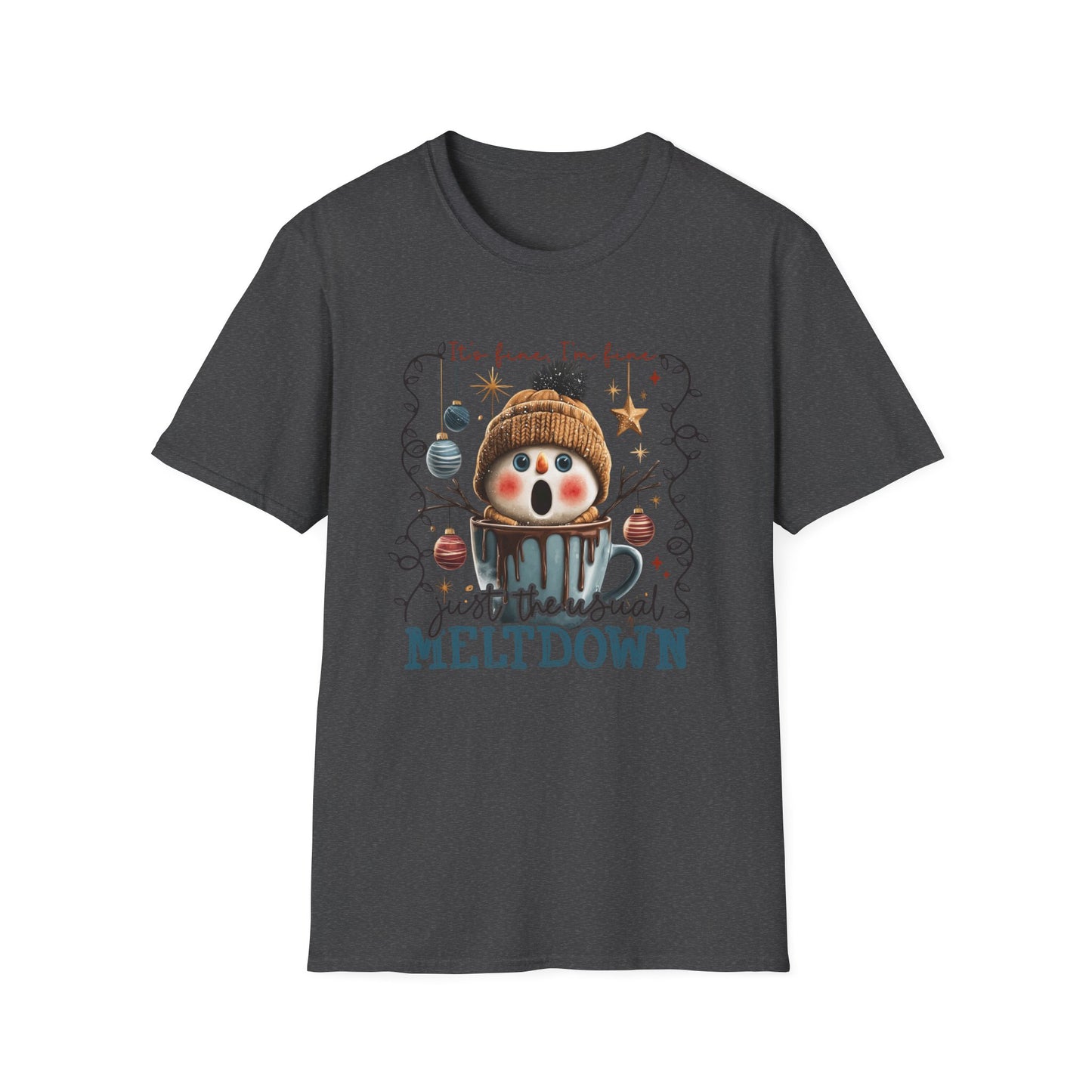 Meltdown Snowman Holiday T-Shirt — Cute 'It's Been A Meltdown' Christmas Tee