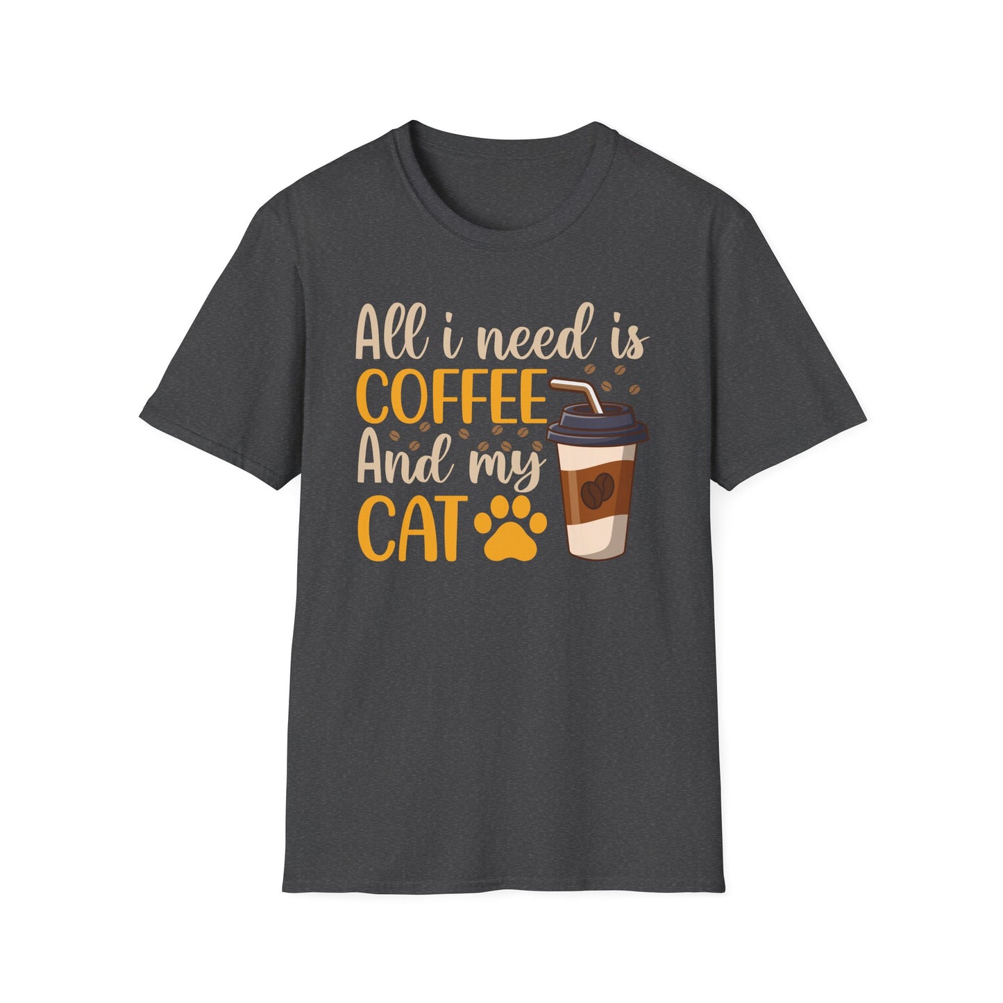 Coffee & Cat Lovers Unisex Softstyle T-Shirt