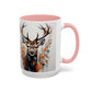 Deer Floral Accent Coffee Mug — Autumn Stag 11/15oz
