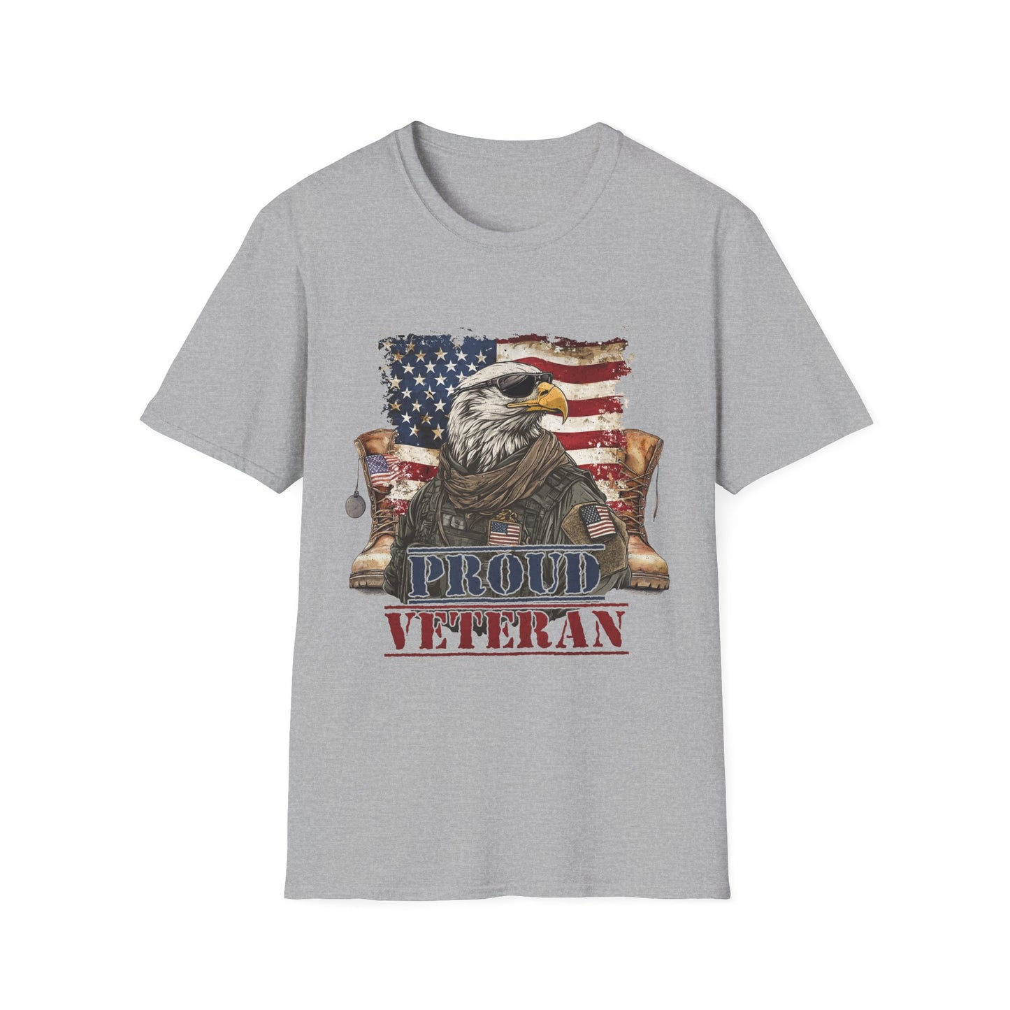 Proud Veteran Unisex T-Shirt | Patriotic Tee for Veterans, Comfortable Casual Wear, Military Appreciation Gift, Independence Day Apparel