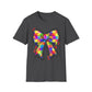 Colorful Bow Graphic Tee for All Celebrations, Unisex Graphic T-Shirt, Gift for Friends, Birthday Tee, Fun Party Shirt