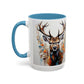 Deer Floral Accent Coffee Mug — Autumn Stag 11/15oz