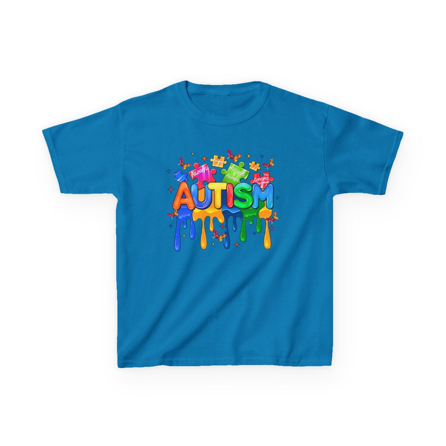 Colorful Autism Awareness Kids Tee, Autism Support T-Shirt, Kids Educational Apparel, Fun Children's Gifts, Family Awareness Shirt