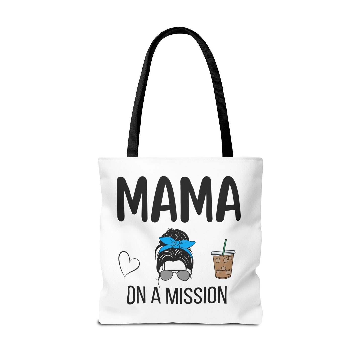 Mama On A Mission Tote Bag – Cute Coffee Mom Graphic Tote