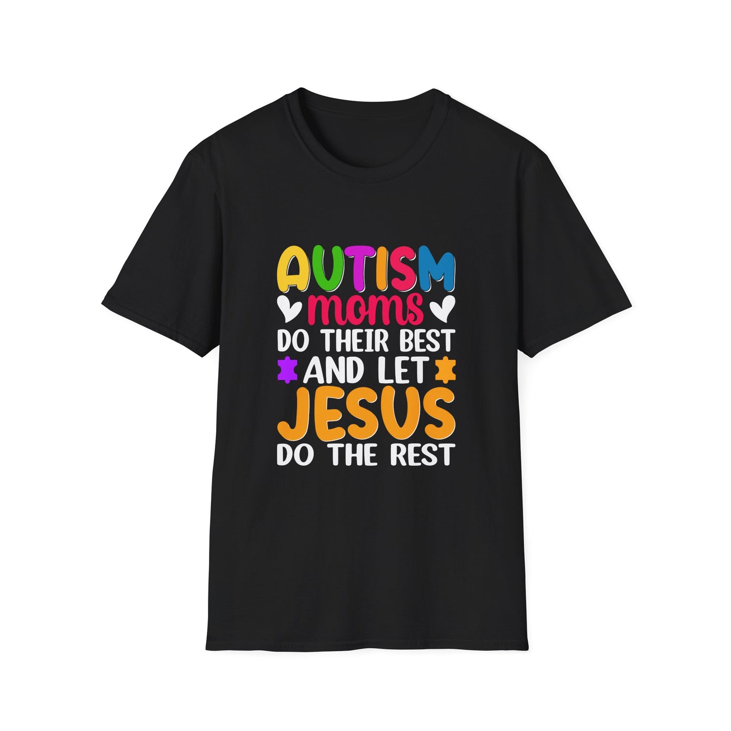 Autism Moms Softstyle T-Shirt, Unisex Tee for Mothers, Perfect for Autism Awareness Month, Gifts for Moms, Inspirational Apparel