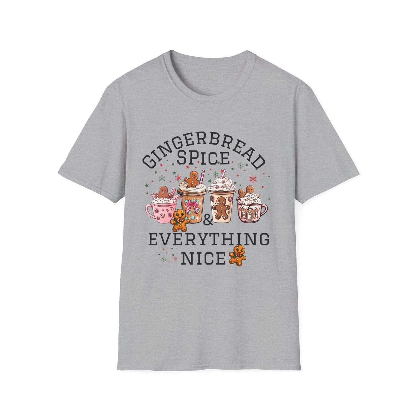 Gingerbread Spice T-Shirt, Unisex Holiday Tee, Christmas Gift, Cozy Attire, Winter Celebration, Festive Apparel
